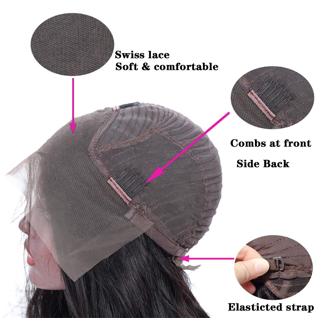 Burmese Curly Wig 13x4 Transparent Lace Front 180% Density Pre-Plucked Virgin Human Hair Transparent Lace Wig Cap Construction