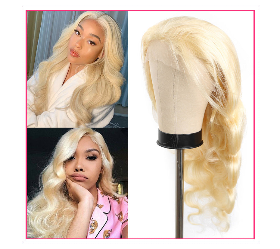 #613 Blonde 13x4 HD Lace Front Wigs-Body Wave Human Hair Blonde Wigs #613 Blonde 13x4 HD Lace Front Wigs-Body Wave Human Hair Blonde Wigs - 22inch