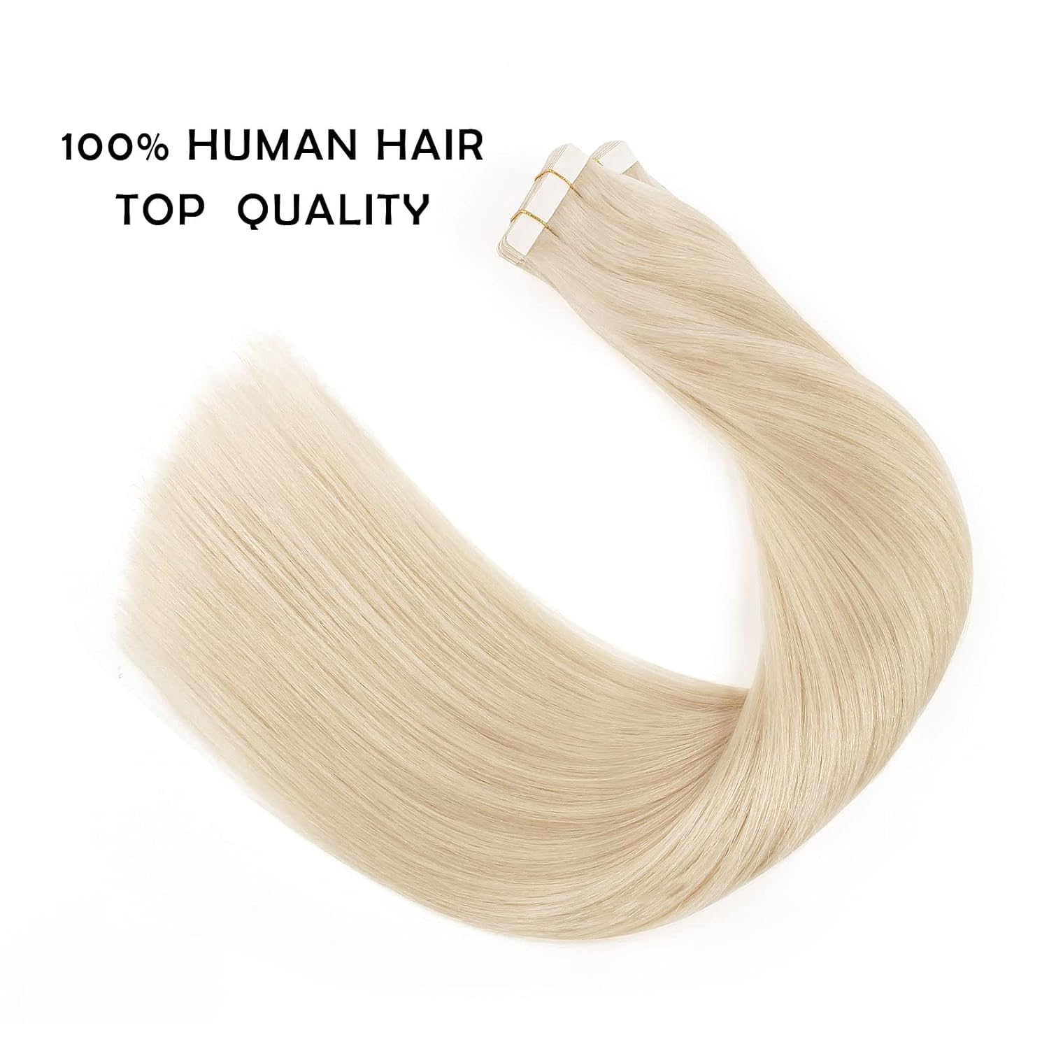 10A Blonde Straight Tape Ins Human Hair Extension #613 10A Blonde Straight Tape-In Hair Extension #613 24