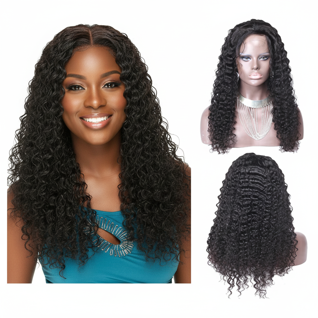Swiss 8A Malaysian Deep Wave Lace Closure Human Hair Wig Swiss 8A Malaysian Deep Wave Lace Closure Human Hair Wig