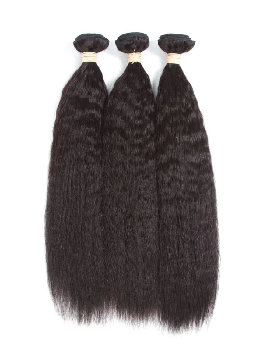 Malaysian Kinky Straight Hair 3 Bundle Pack Malaysian Kinky Straight Hair 3 Bundle Pack