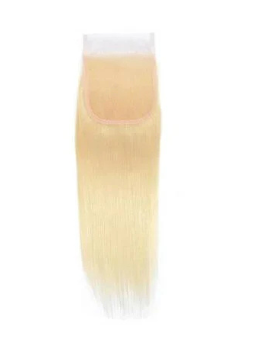 Straight Human Hair Lace Closure Color 613 4x4 Straight Human Hair Lace Closure Color 613 4x4