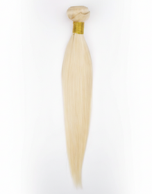 9A Malaysian Straight Human Hair Extension Platinum Blonde