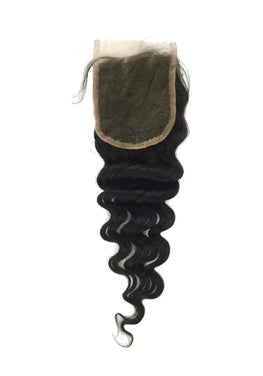 Deep Wave Human Hair Lace Closure 4x4
