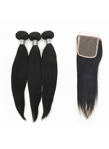 3 Bundle Malaysian Straight Set w/ Closure
