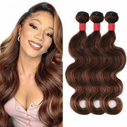 Highlight Ombre #P4/27 Body Wave Virgin Human Hair Bundle