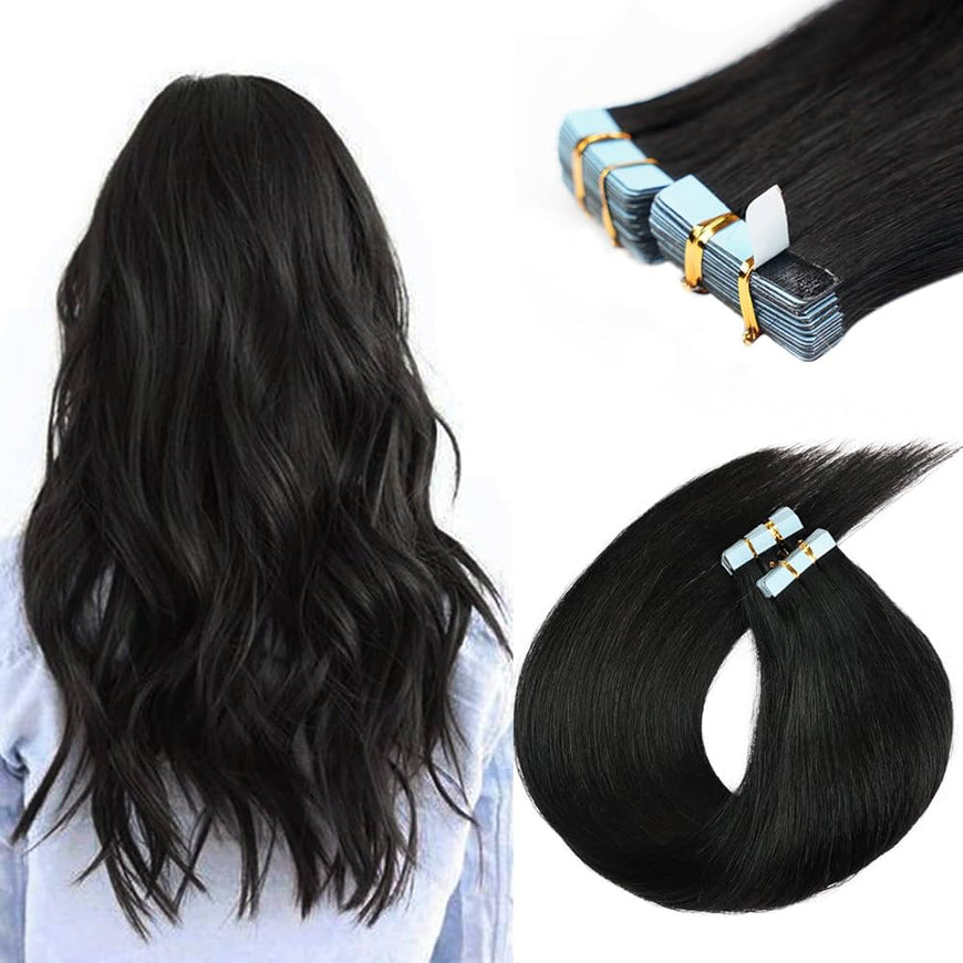 9A Straight Tape-In Human Hair Extension Natural