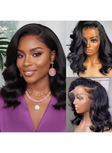 Transparent 8A Malaysian Body Wave Lace Frontal Human Hair Wig